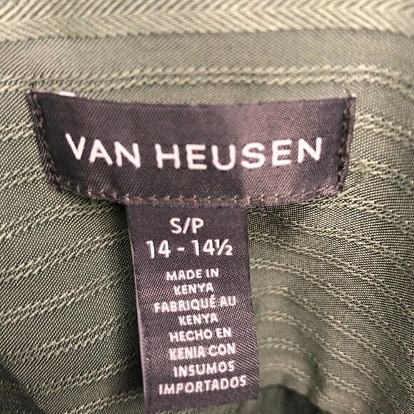 New Van Heusen Air Cooling Olive Green Button Down-Small - Picture 6 of 7